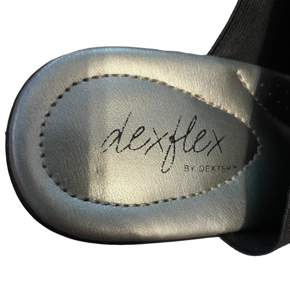 Dexflex by Dexter black strappy stuffed wedges size 6 - Picture 5 of 5